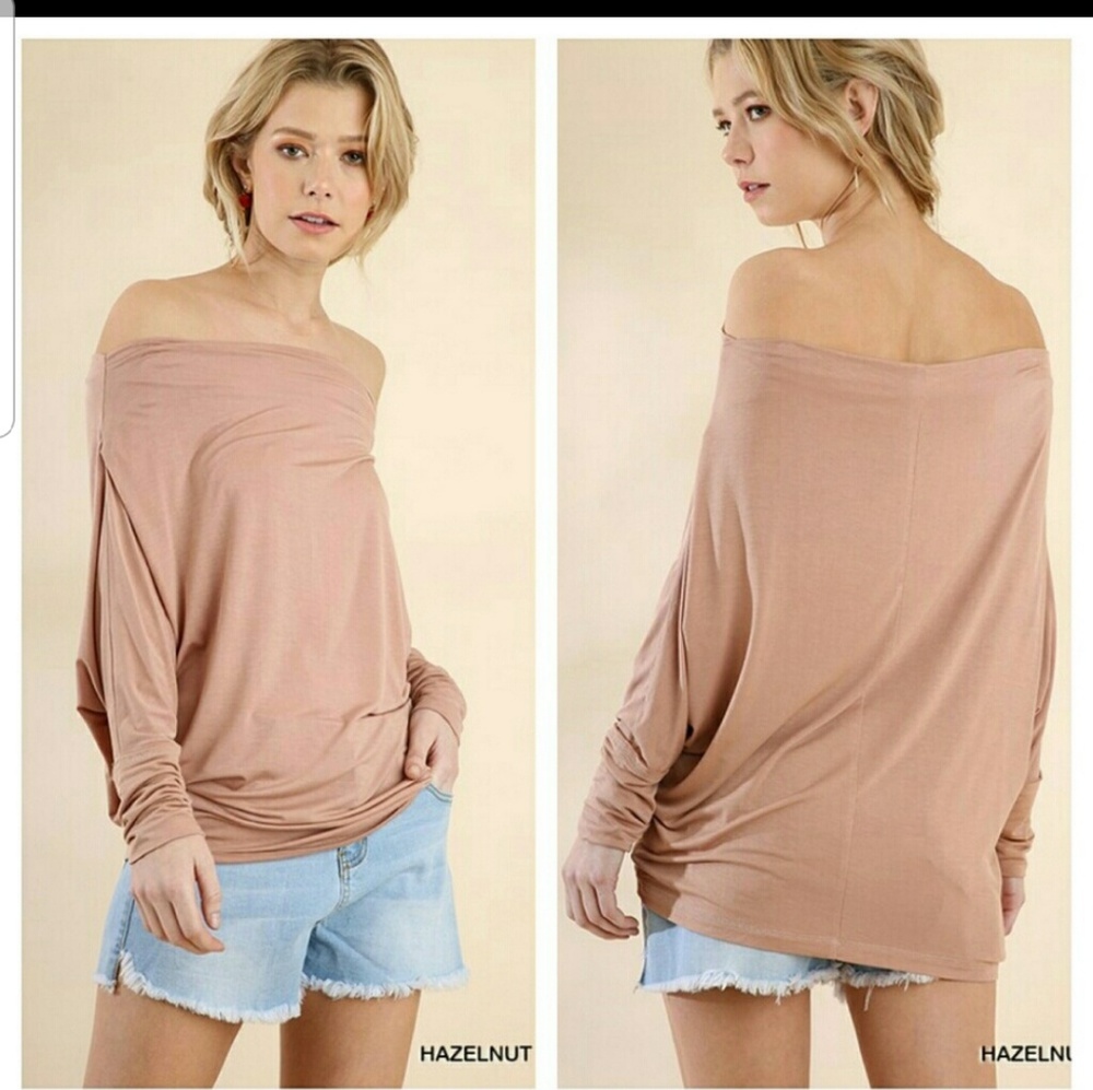 Long Sleeve Off Shoulder Shirt
